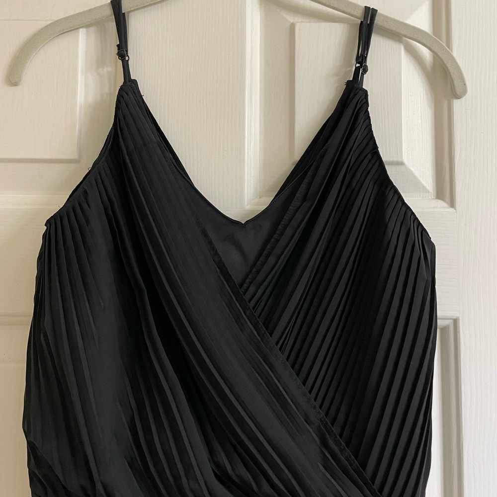 Zara black pleated bodysuit
